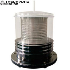 Lampu navigasi tenaga surya with solar panel red green white blinking