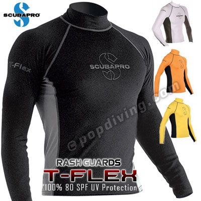 Scubapro T-flex Rash Guard 100% 80 spf UV protection