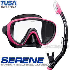 Tusa Japan Serene mask snorkel paket combo UC-1625QB