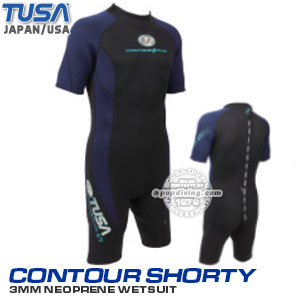 Tusa wetsuit shorty 3mm neoprene